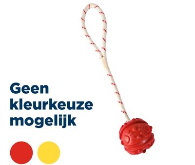 Trixie Bal Aan Touw Natuurrubber Drijvend Assorti
