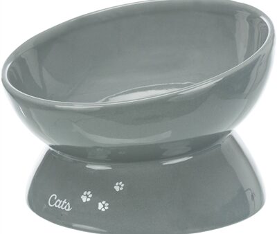 Trixie Voerbak Kat Xxl Keramiek Verhoogd Grijs