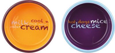 Trixie Voerbak / Waterbak Keramiek Metaal Lichtblauw / Oranje / Paars - Afbeelding 2