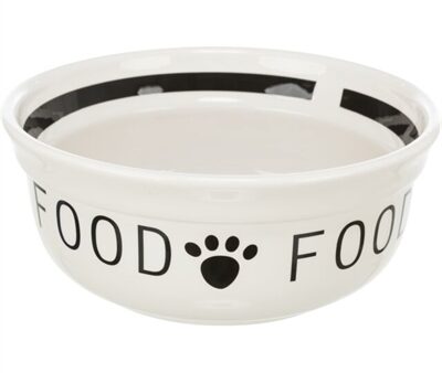 Trixie Voerbak Hond Food Keramiek Wit / Zwart