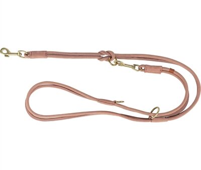 Trixie Hondenriem Pure Verstelbaar Rond Gestikt Leer Roze