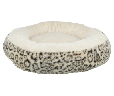 Trixie Hondenmand Leo Soft Rond Pluche Creme / Panterprint