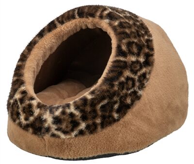 Trixie Kattenmand Iglo Leo Soft Pluche Bruin / Panterprint