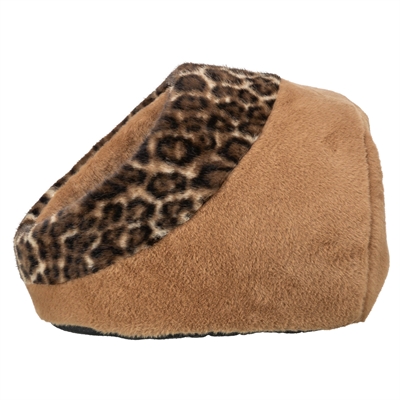 Trixie Kattenmand Iglo Leo Soft Pluche Bruin / Panterprint - Afbeelding 2