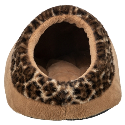 Trixie Kattenmand Iglo Leo Soft Pluche Bruin / Panterprint - Afbeelding 4