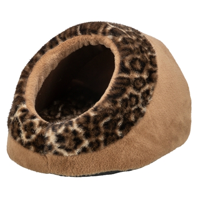 Trixie Kattenmand Iglo Leo Soft Pluche Bruin / Panterprint - Afbeelding 5