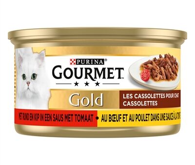 Gourmet Gold Cassolettes Duet Van Vlees In Saus Met Tomaten