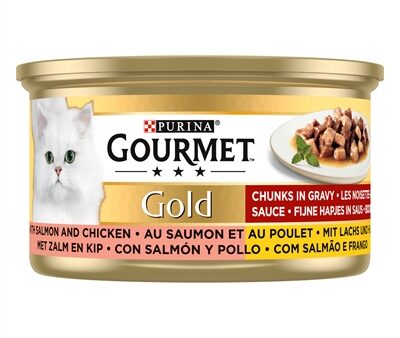 Gourmet Gold Fijne Hapjes Zalm / Kip