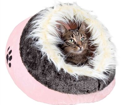 Trixie Kattenmand Iglo Minou Roze / Grijs