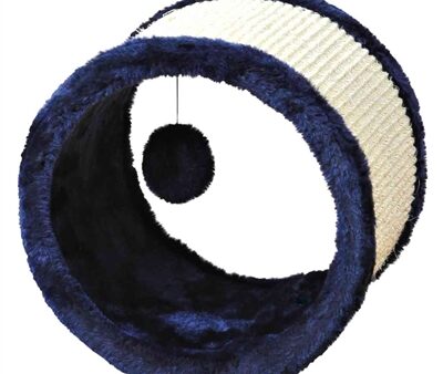 Trixie Speelrol Sisal / Pluche Blauw / Natuur