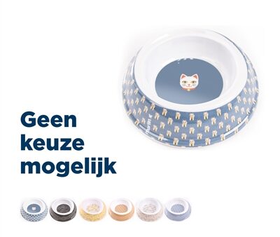 Martin Voerbak / Drinkbak Kat Melamine Japan Assorti