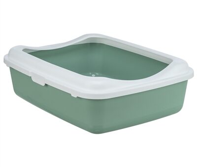 Trixie Kattenbak Classic Met Rand Salie / Wit