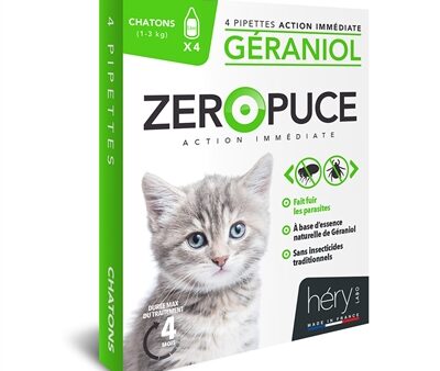 Hery Zeropuce Vlooiendruppels Kitten Geraniol Zonder Chemicalien