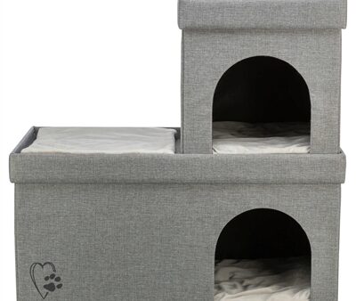Trixie Kattenmand / Kattenhuis Kimy Soft 2 Verdiepingen Lichtgrijs